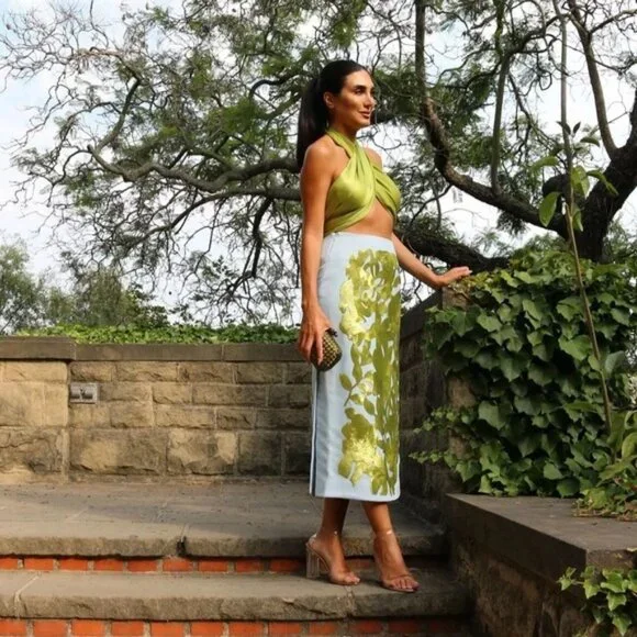 Zara Skirts Zara Contrasting Sequin Skirt Zw Collection Poshmark